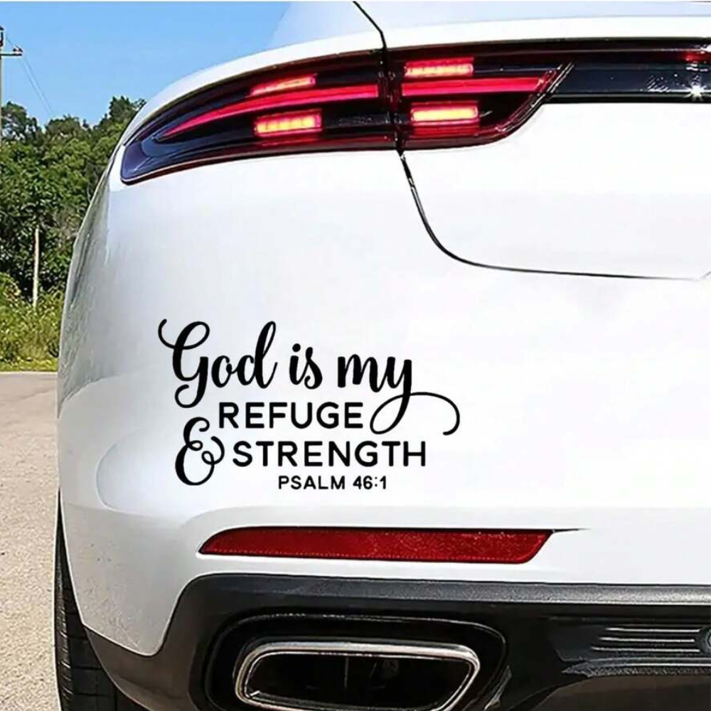 God Is My Refuge And Strength Waterproof Sticker