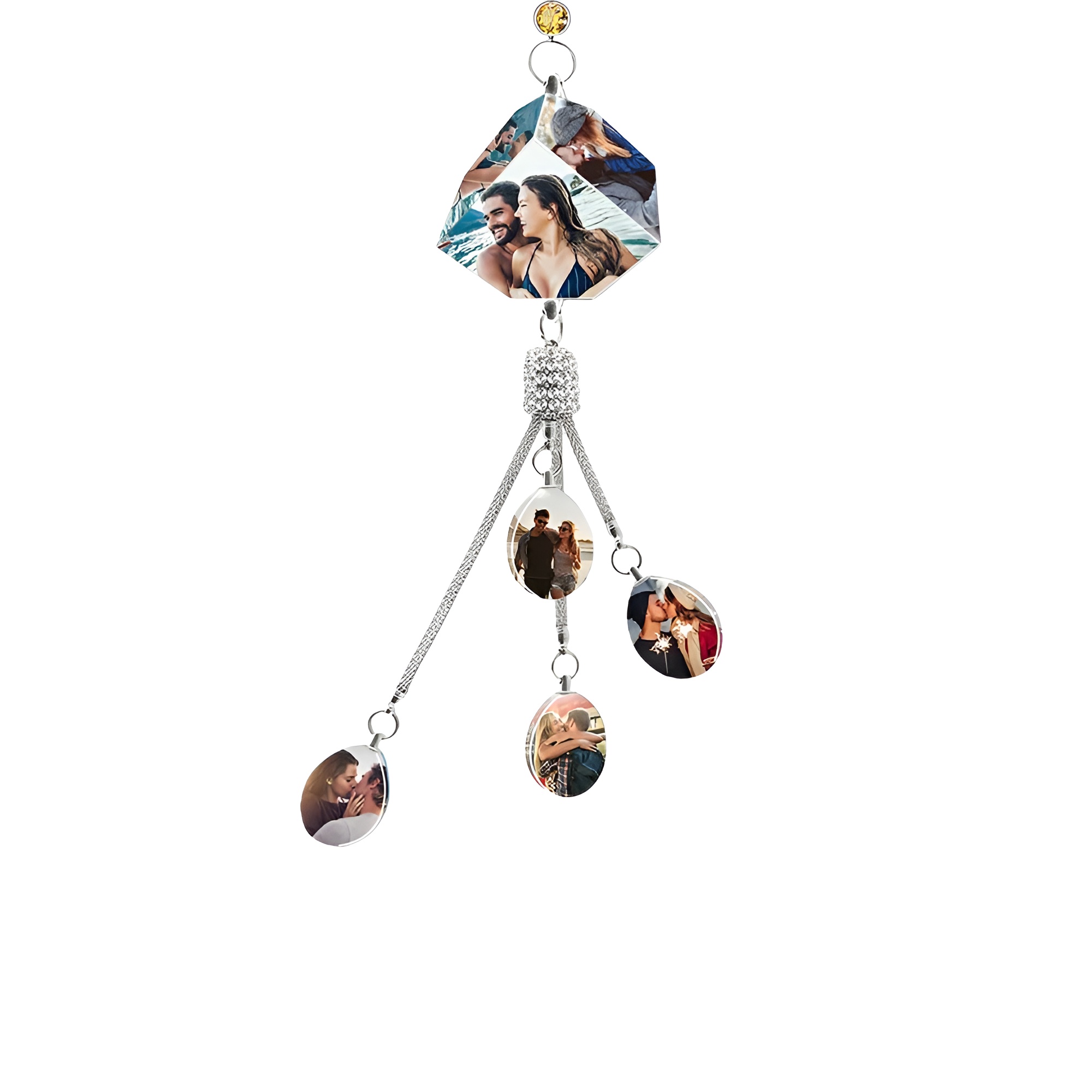 Personalized Photo Crystal Car Hanging Pendant