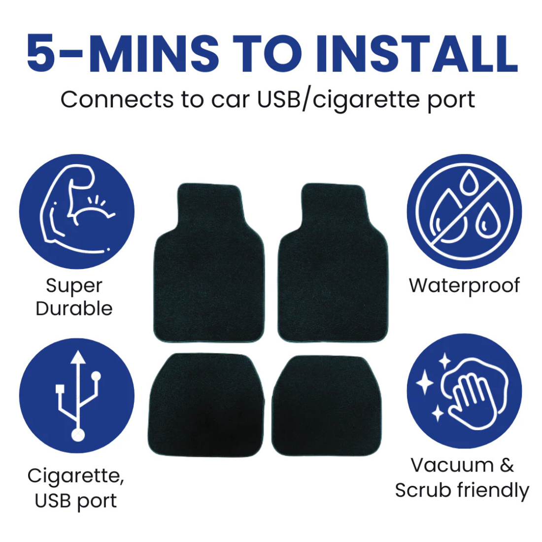 LED Starlight Car Floor Mats With App Control And RGB Effects