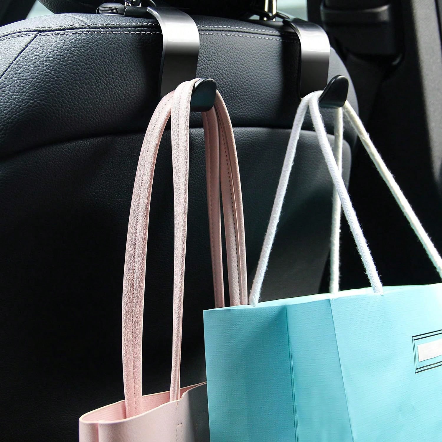 4 Piece Universal Car Headrest Storage Hooks