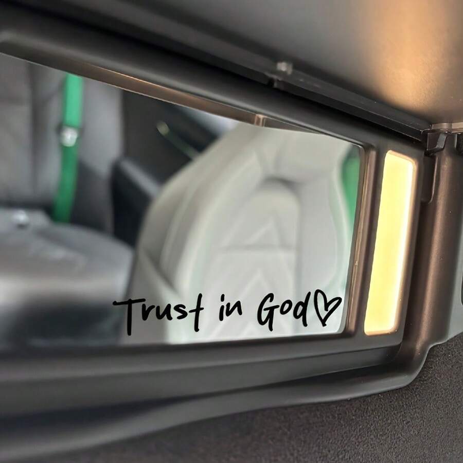Trust In God Mirror Stickers Self Adhesive Christian Church Decor