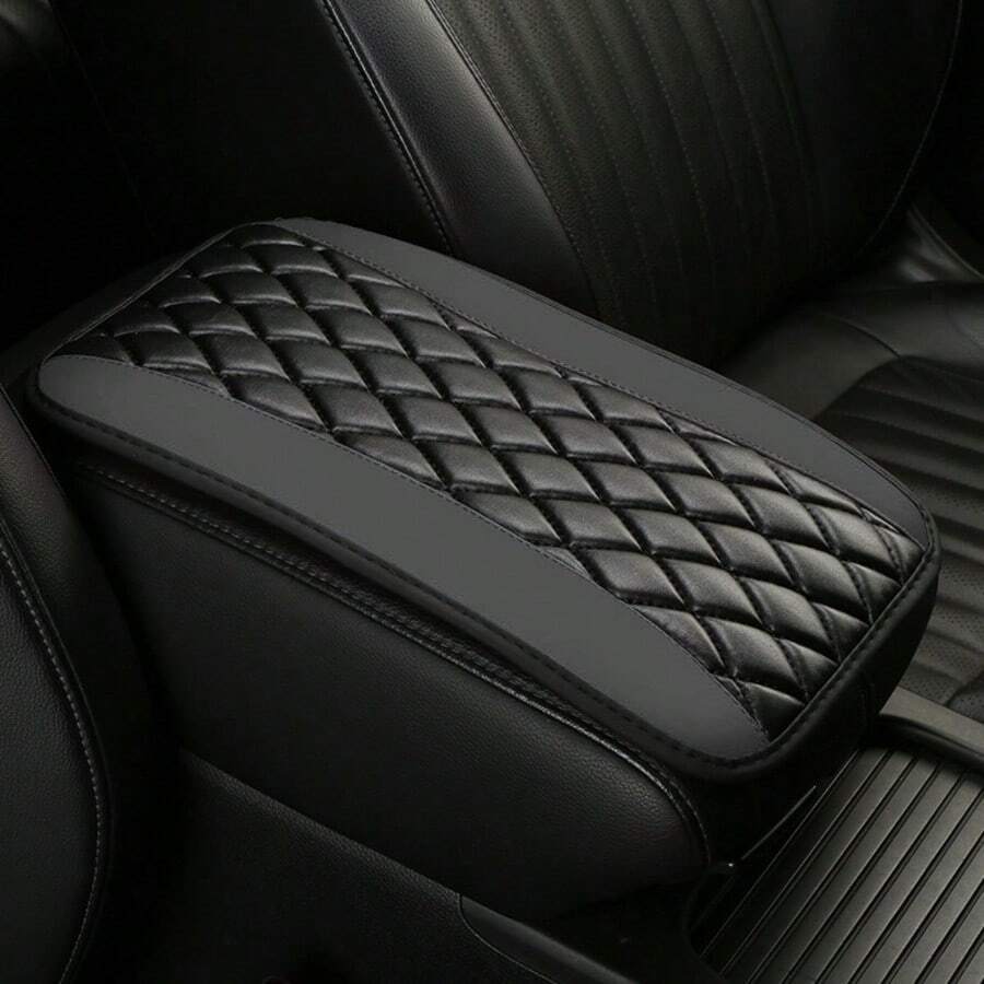 Universal 4 Season Car Center Console Embroidered Non Slip Armrest Cover