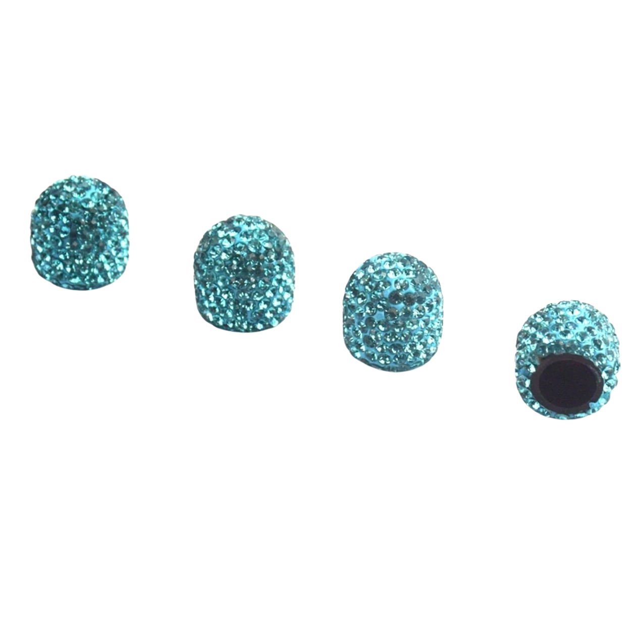 4 Pieces Creative Diamond Studded Tire Valve Caps For Cars