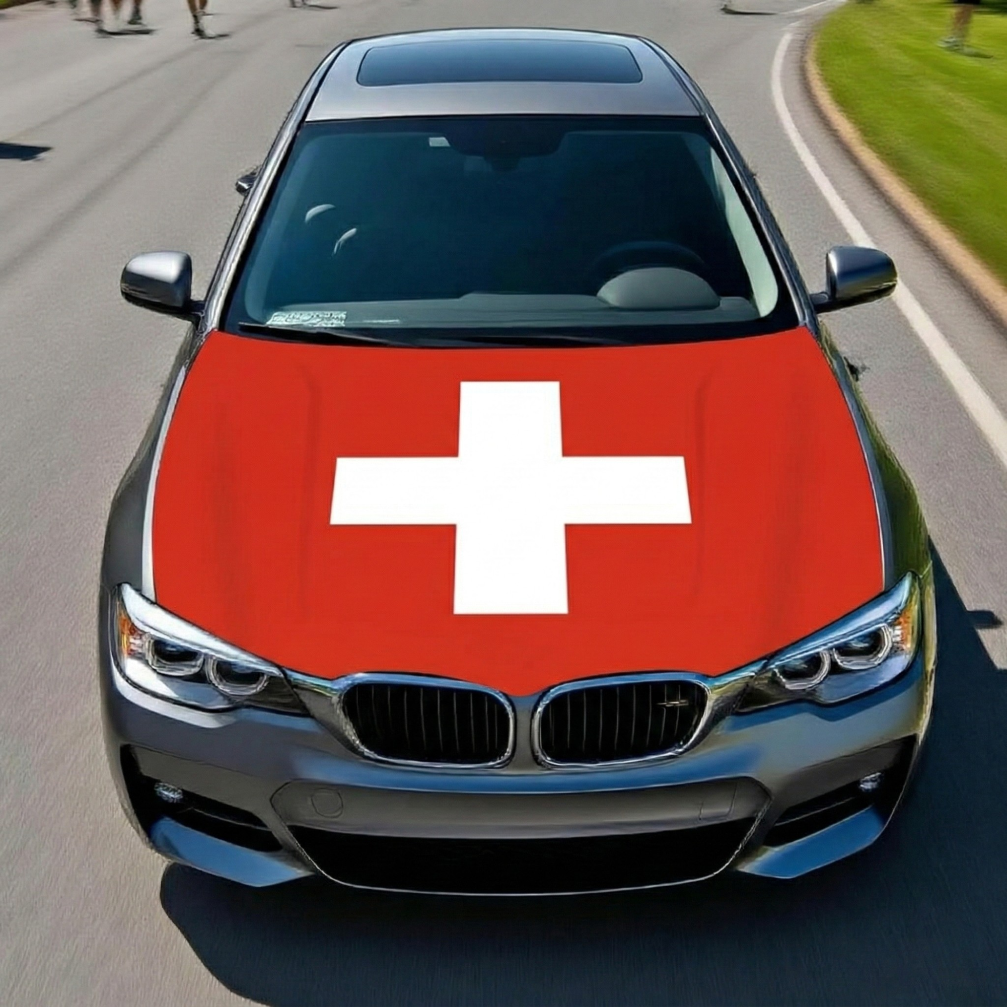 Official FIFA 2026 Switzerland Flag Car Hood Cover