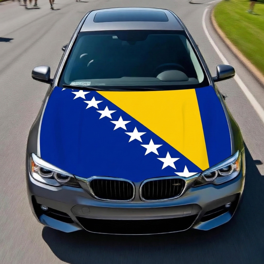 Official FIFA 2026 Bosnia and Herzegovina Flag Car Hood Cover
