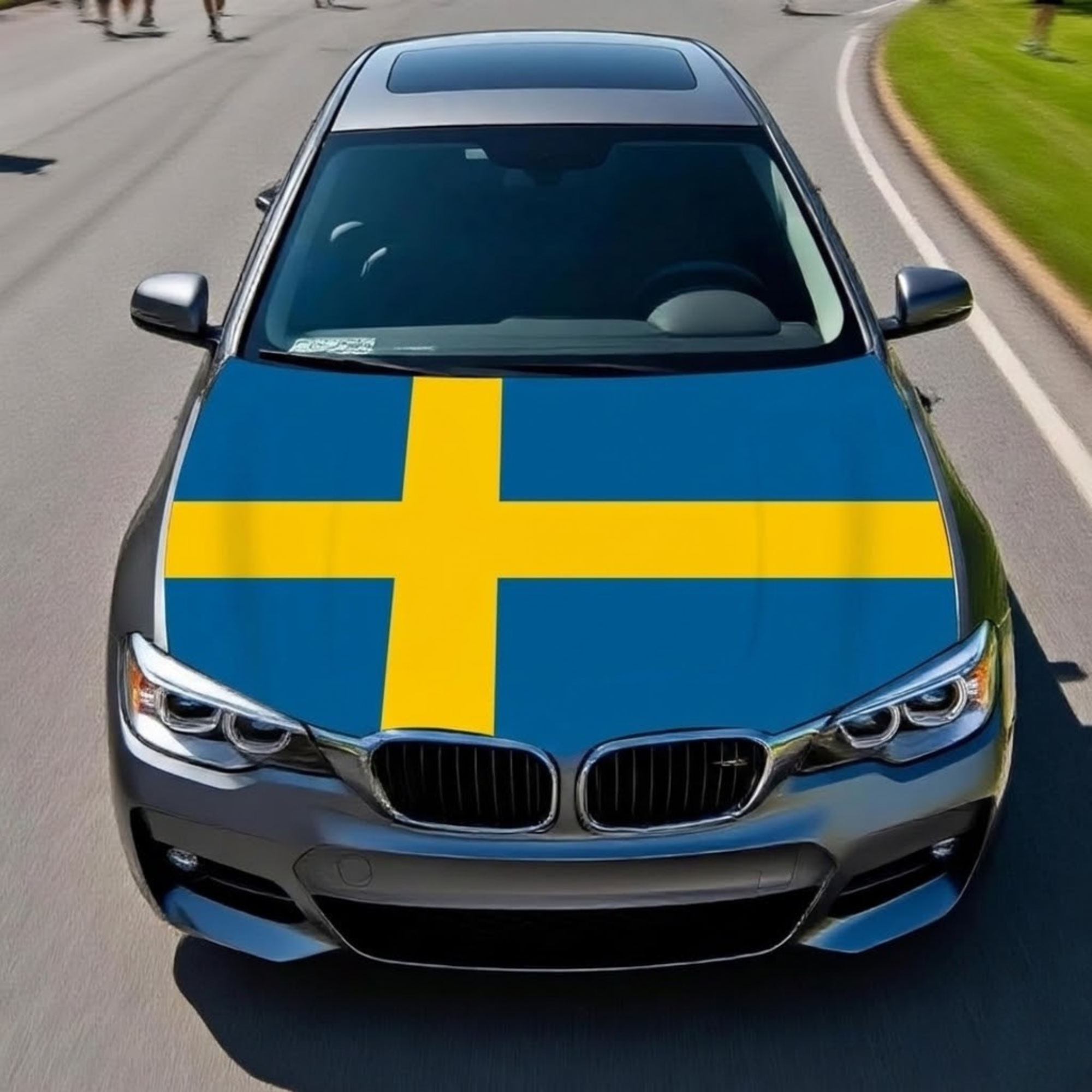 Official FIFA 2026 Sweden Flag Car Hood Cover
