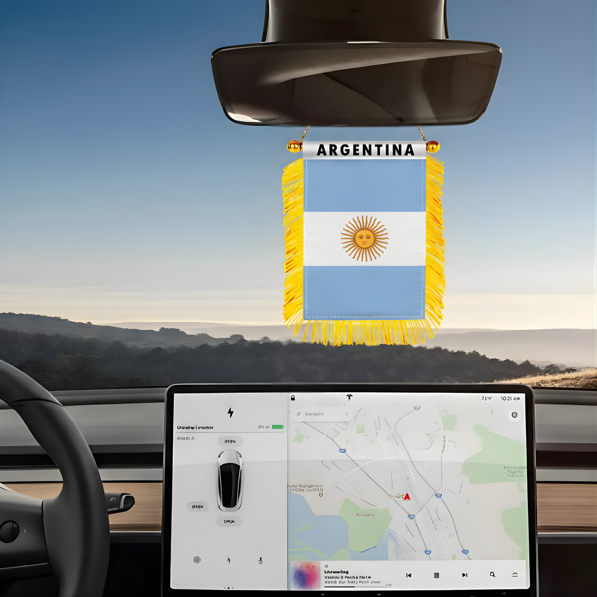 Official FIFA 2026 Argentina Car Window Mini Decorative Flag