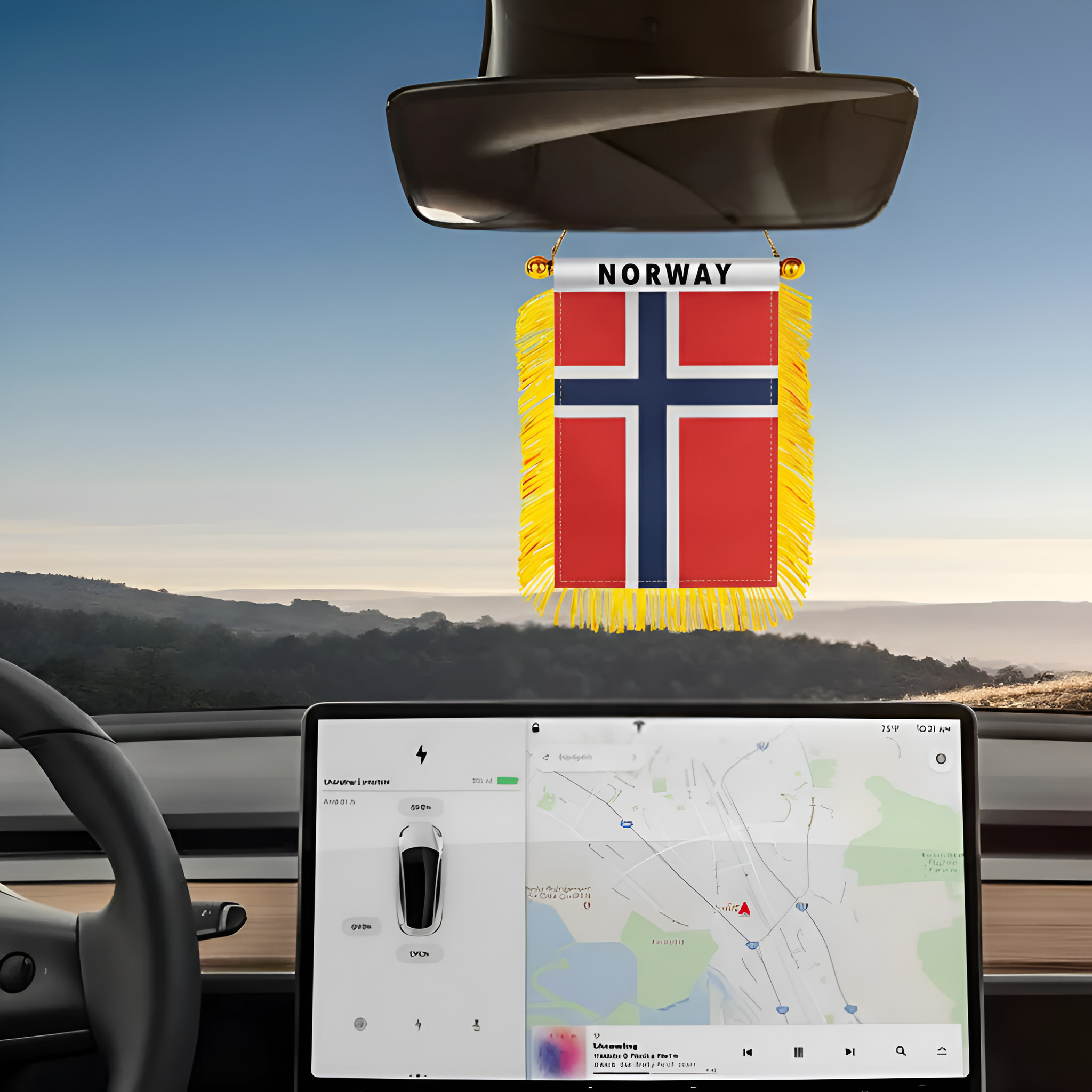 Official FIFA 2026 Norway Car Window Mini Decorative Flag