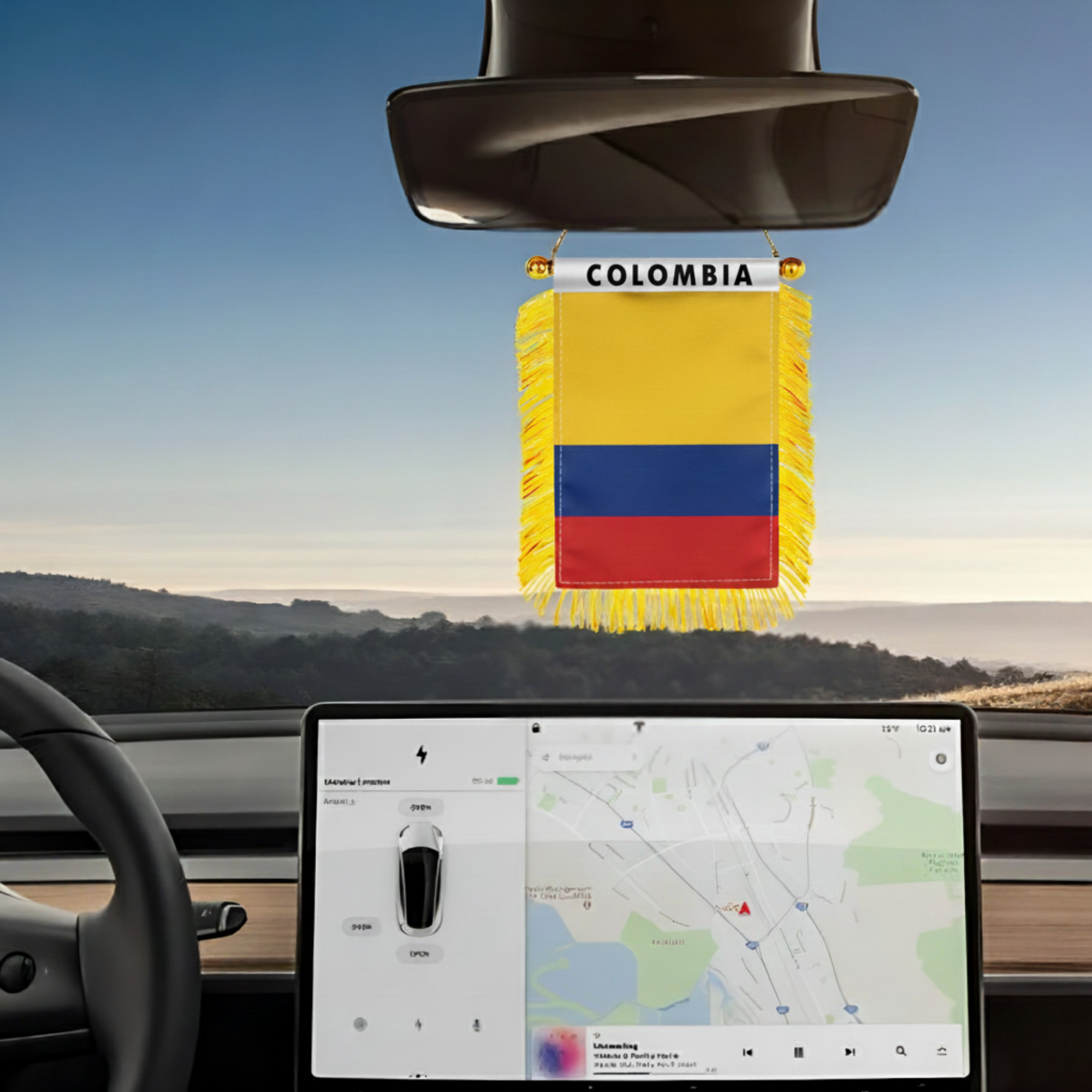 Official FIFA 2026 Colombia Car Window Mini Decorative Flag