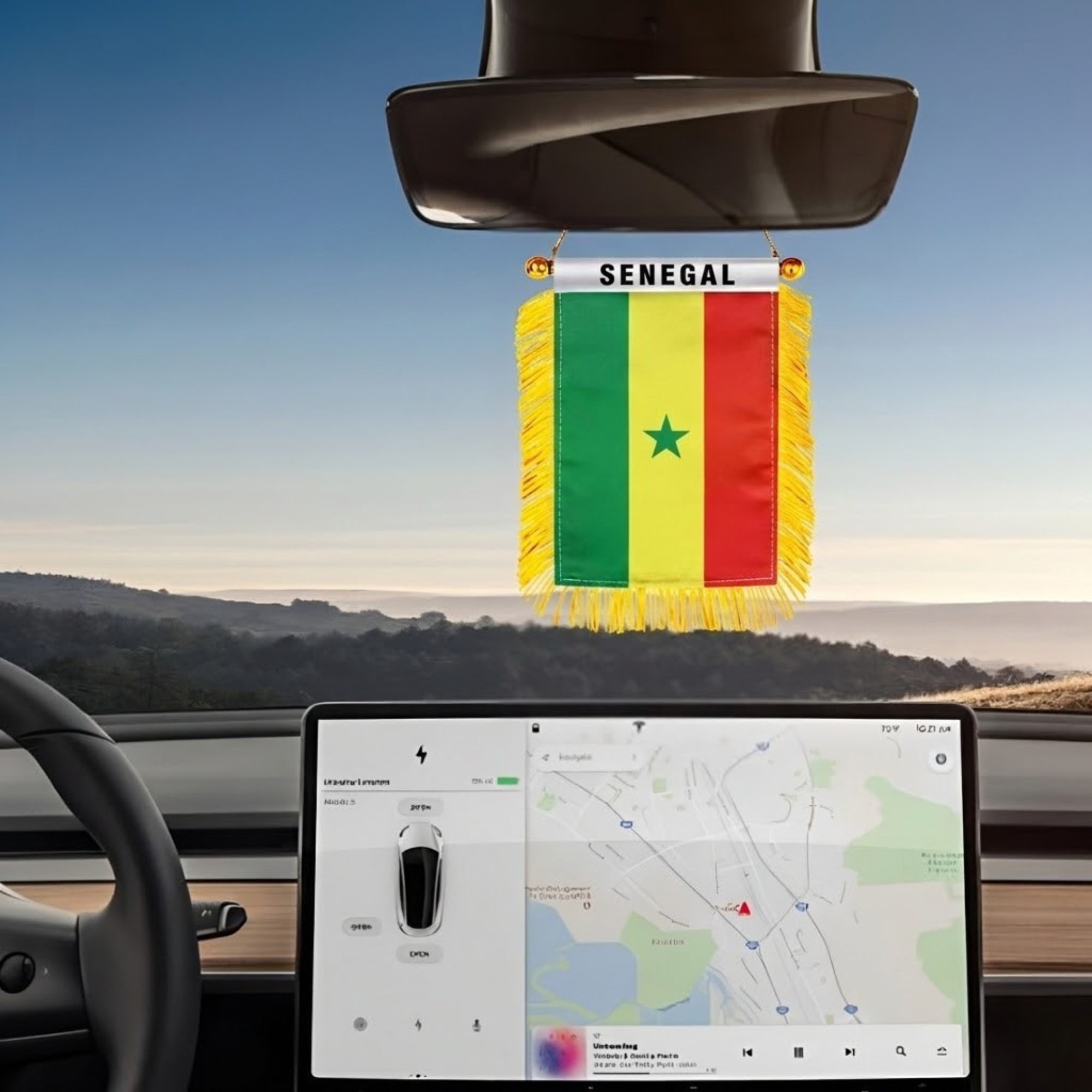 Official FIFA 2026 Senegal Car Window Mini Decorative Flag