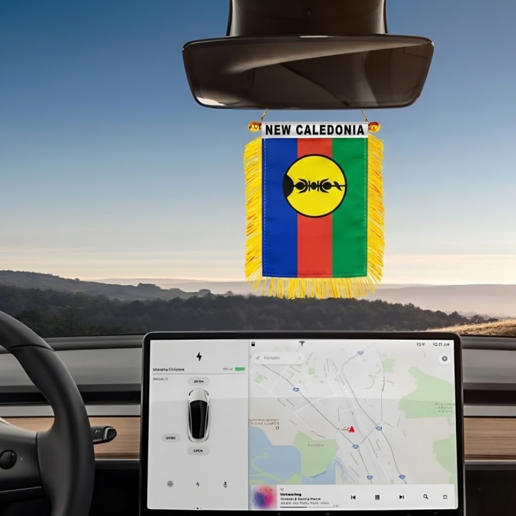 Official FIFA 2026 New Caledonia Car Window Mini Decorative Flag