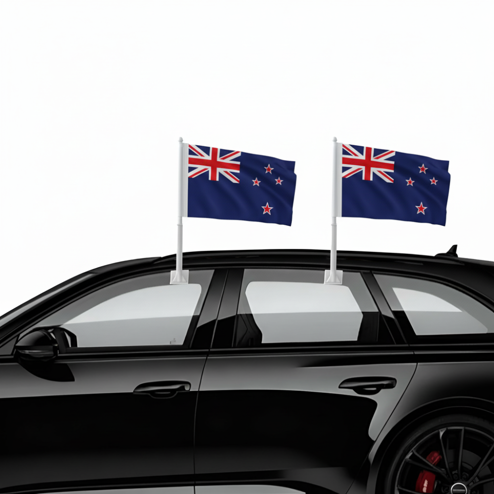 Official FIFA 2026 New Zealand Car Flag