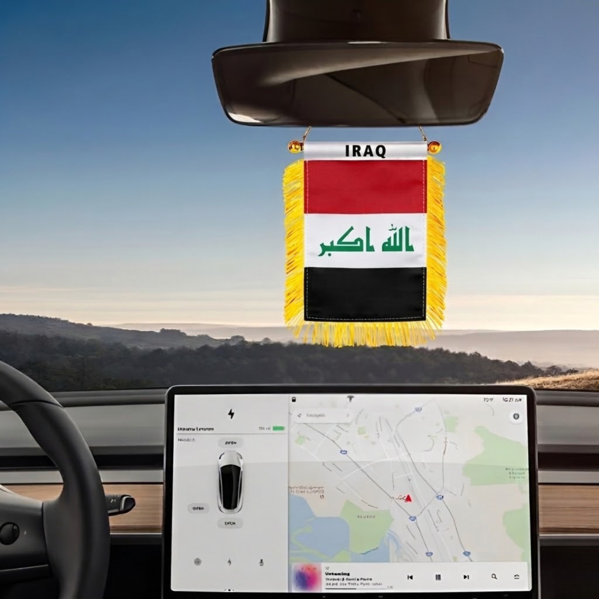 Official FIFA 2026 Iraq Car Window Mini Decorative Flag