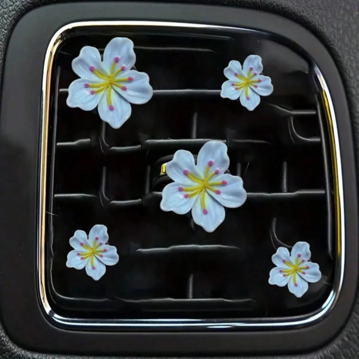 5 Piece Blossom Car Air Vent Clip Set