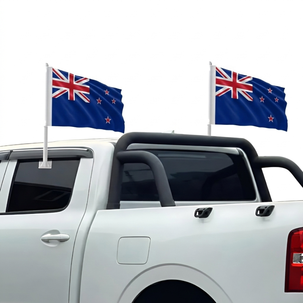Official FIFA 2026 New Zealand Car Flag