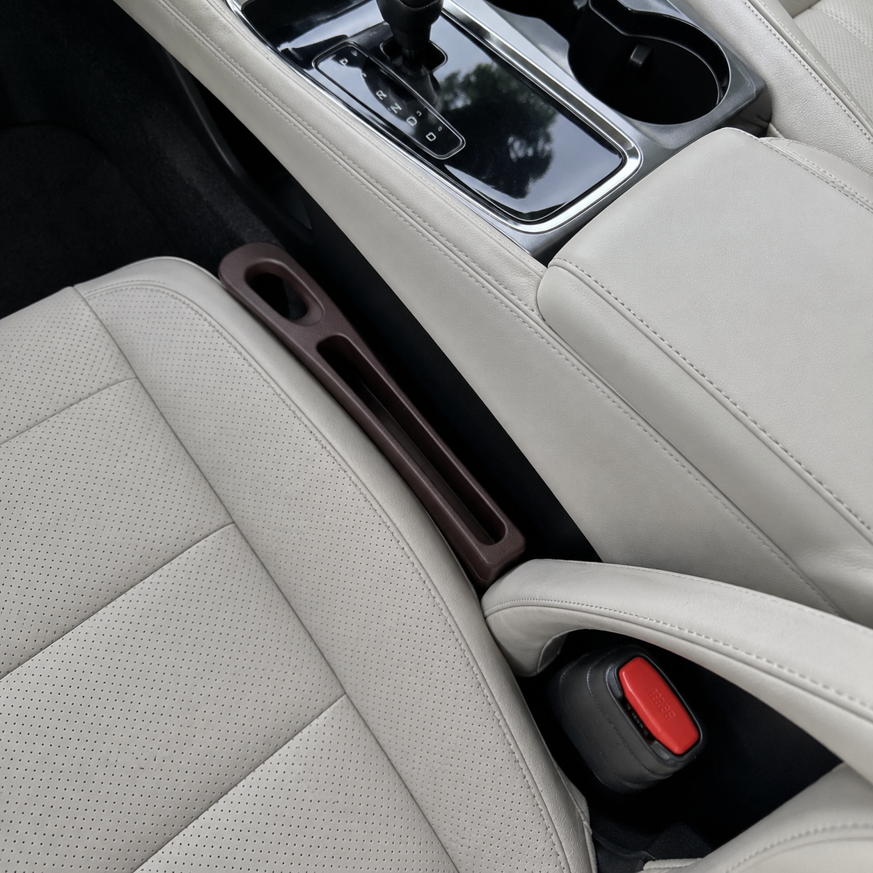 Pack Of 2 Car Seat Gap Filler Storage Boxes With Dual Slot Design