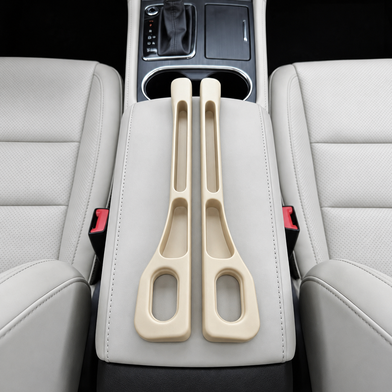 Pack Of 2 Car Seat Gap Filler Storage Boxes With Dual Slot Design