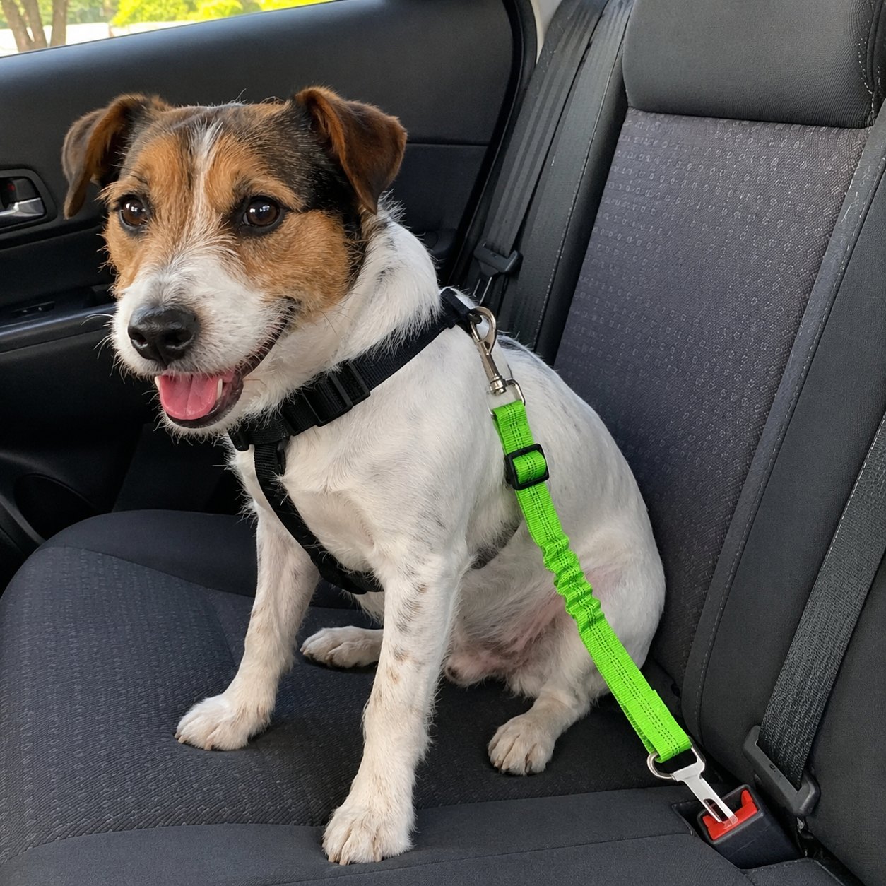 Retractable Pet Car Seat Belt Floral Travel Leash For Dogs And Cats