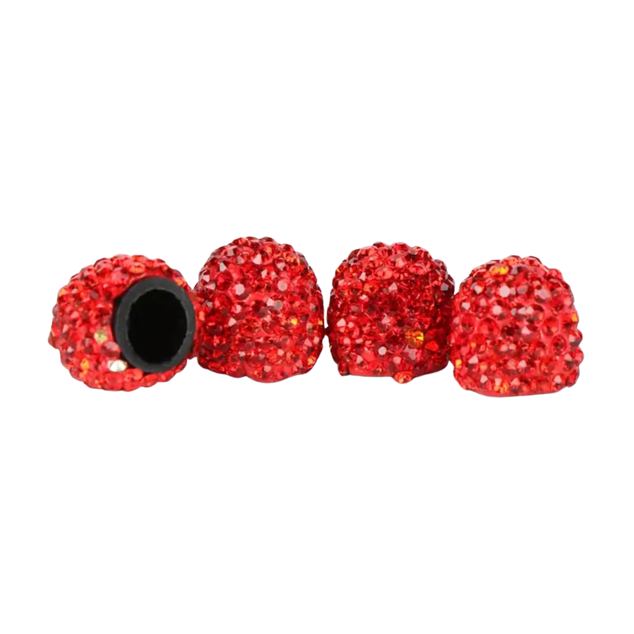 4 Pieces Creative Diamond Studded Tire Valve Caps For Cars