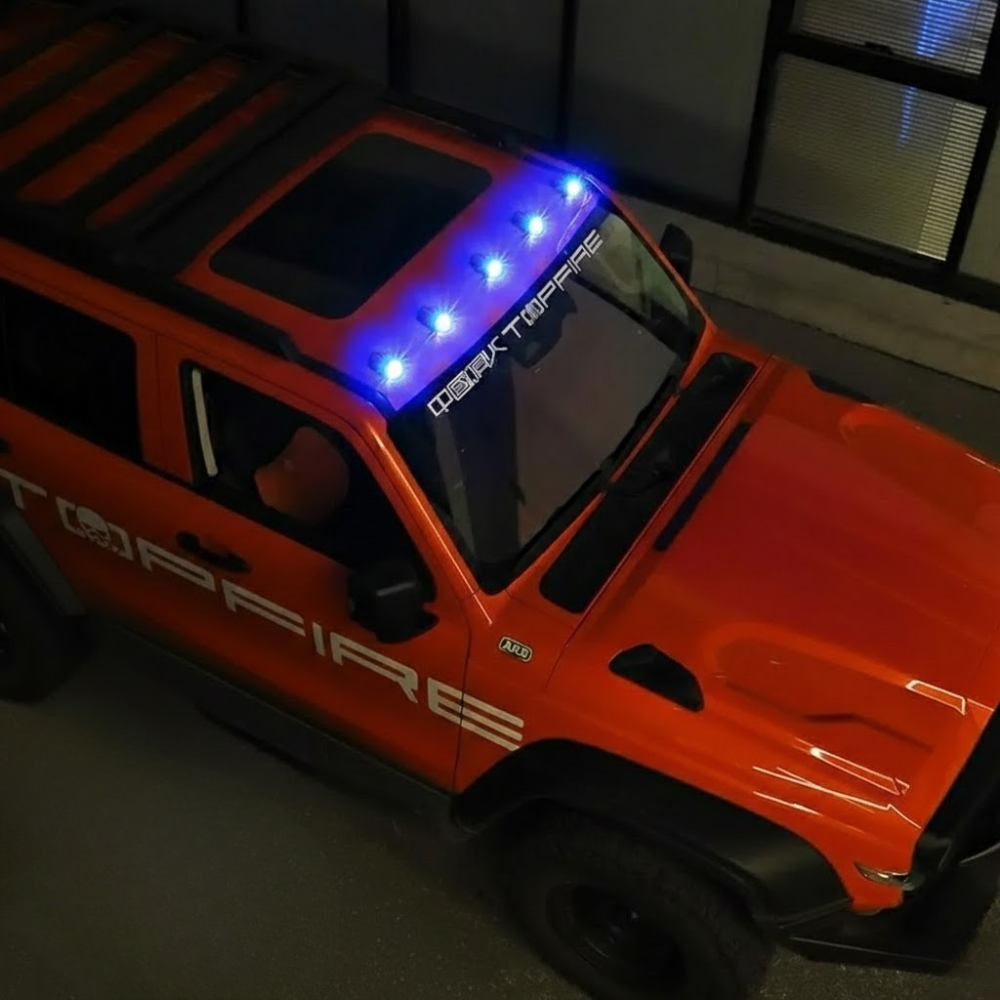 Solar Car Roof RGB Strobe Light With Remote Control Cab Signal Lamp Wireless