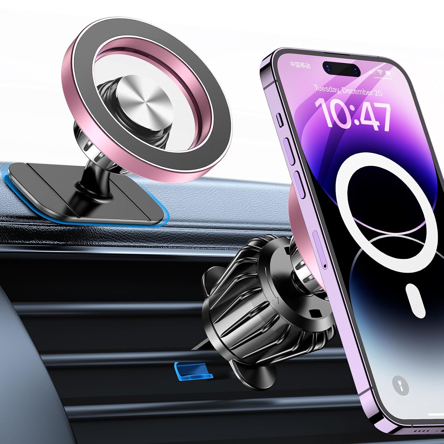 Magnetic Car Phone Holder With Secure Dashboard Mount