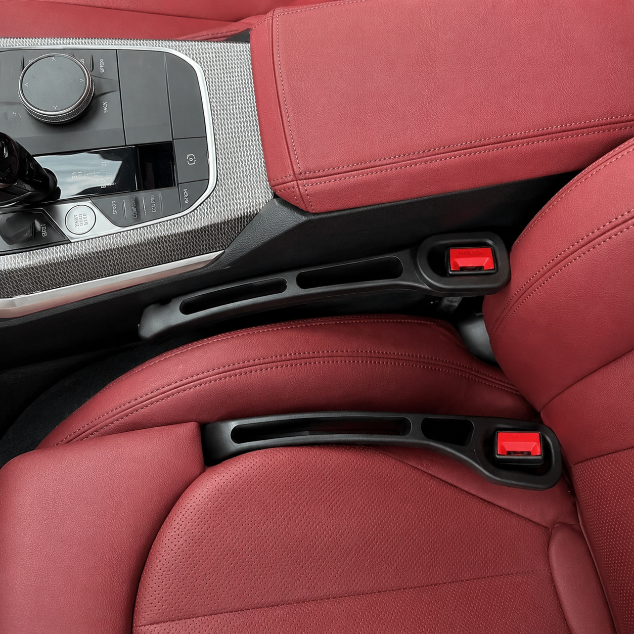 Pack Of 2 Car Seat Gap Filler Storage Boxes With Dual Slot Design