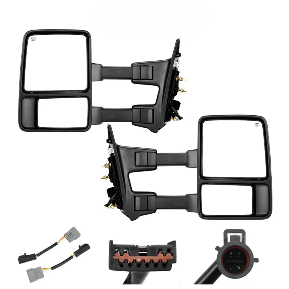 Pair Heated Tow Mirrors for 1999-2007 Ford F250 F350 F450 Super Duty Turn Signal