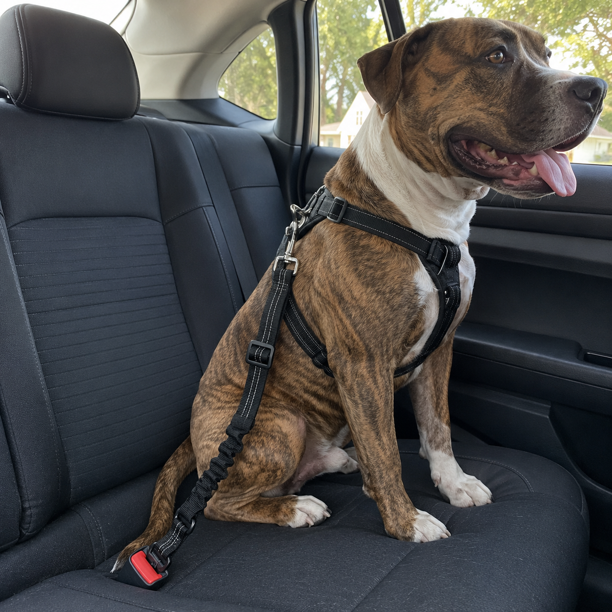 Retractable Pet Car Seat Belt Floral Travel Leash For Dogs And Cats