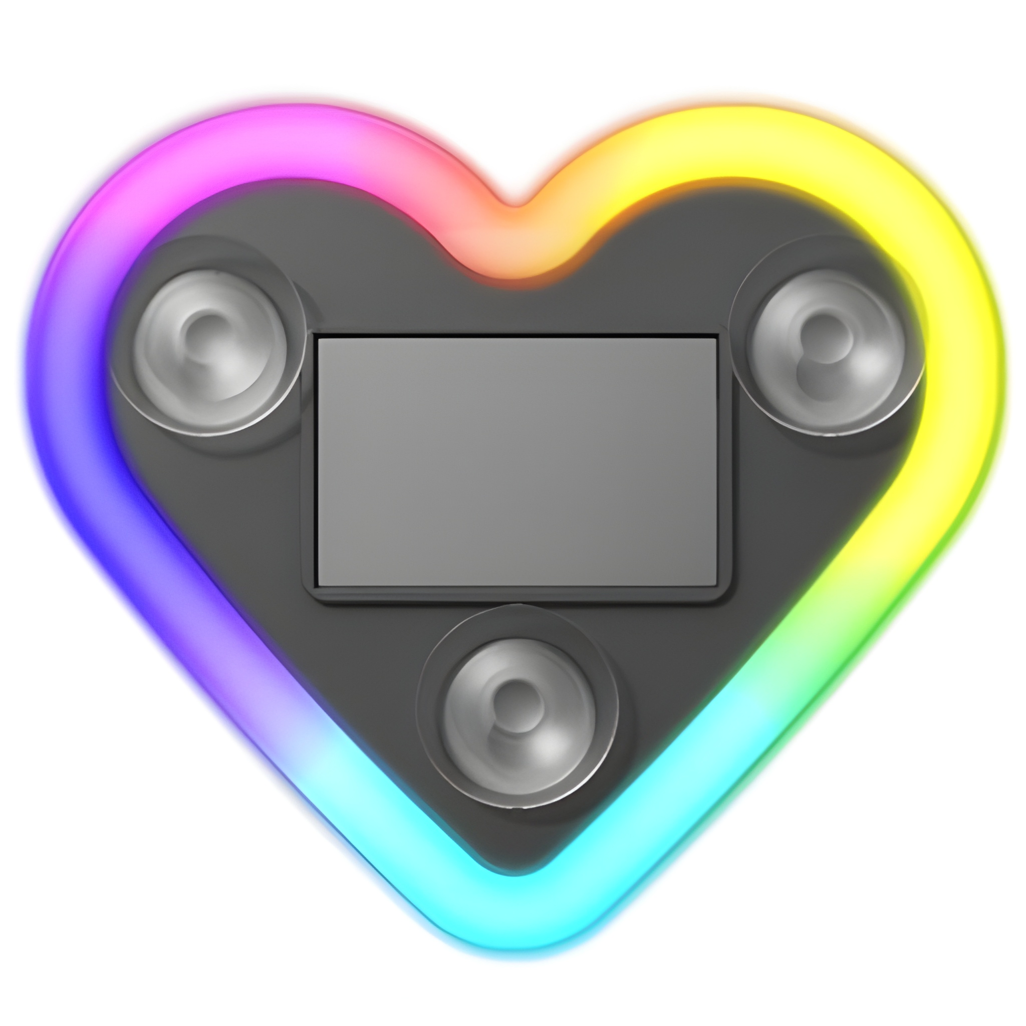 Solar Powered LED Heart Shape C-Pillar Neon Light Eco-Friendly Wireless Car Interior Decor