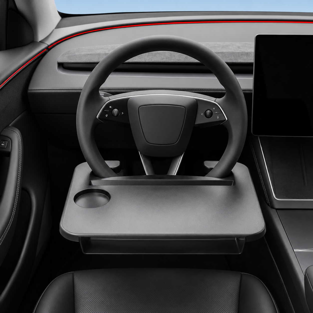 2 In 1 Steering Wheel Desk And Car Food Tray