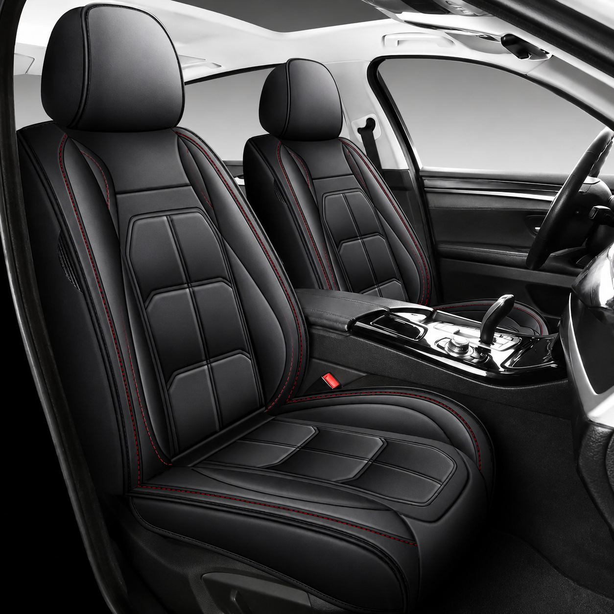 Universal Fit Automotive PU Leather Seat Cover Set