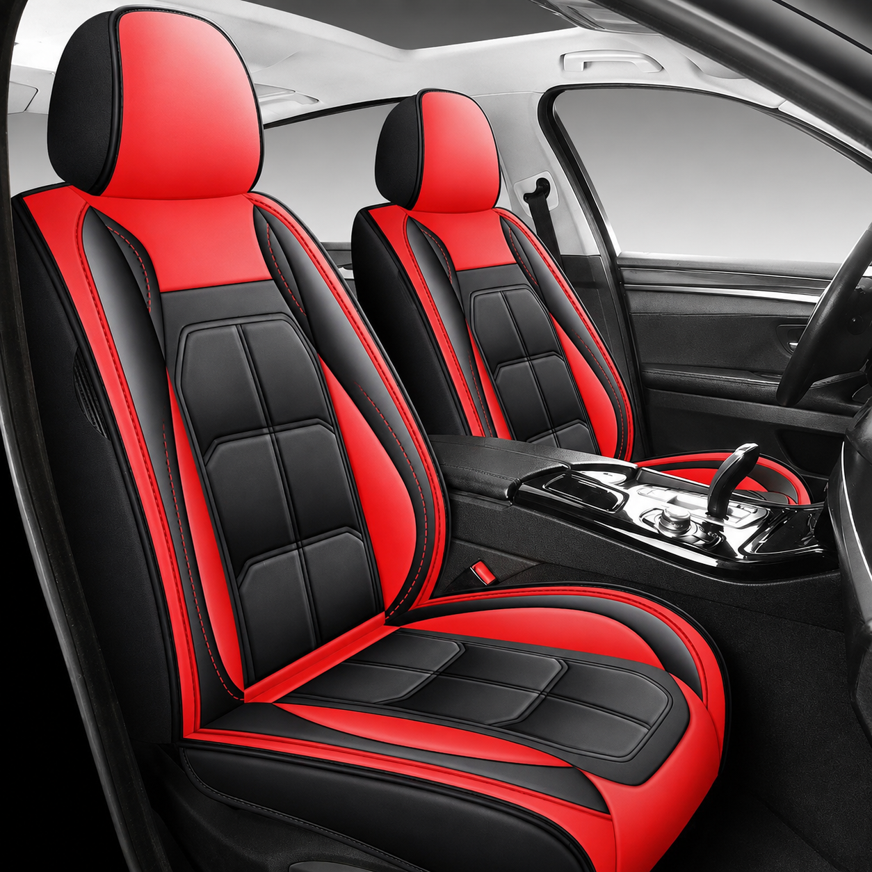 Universal Fit Automotive PU Leather Seat Cover Set