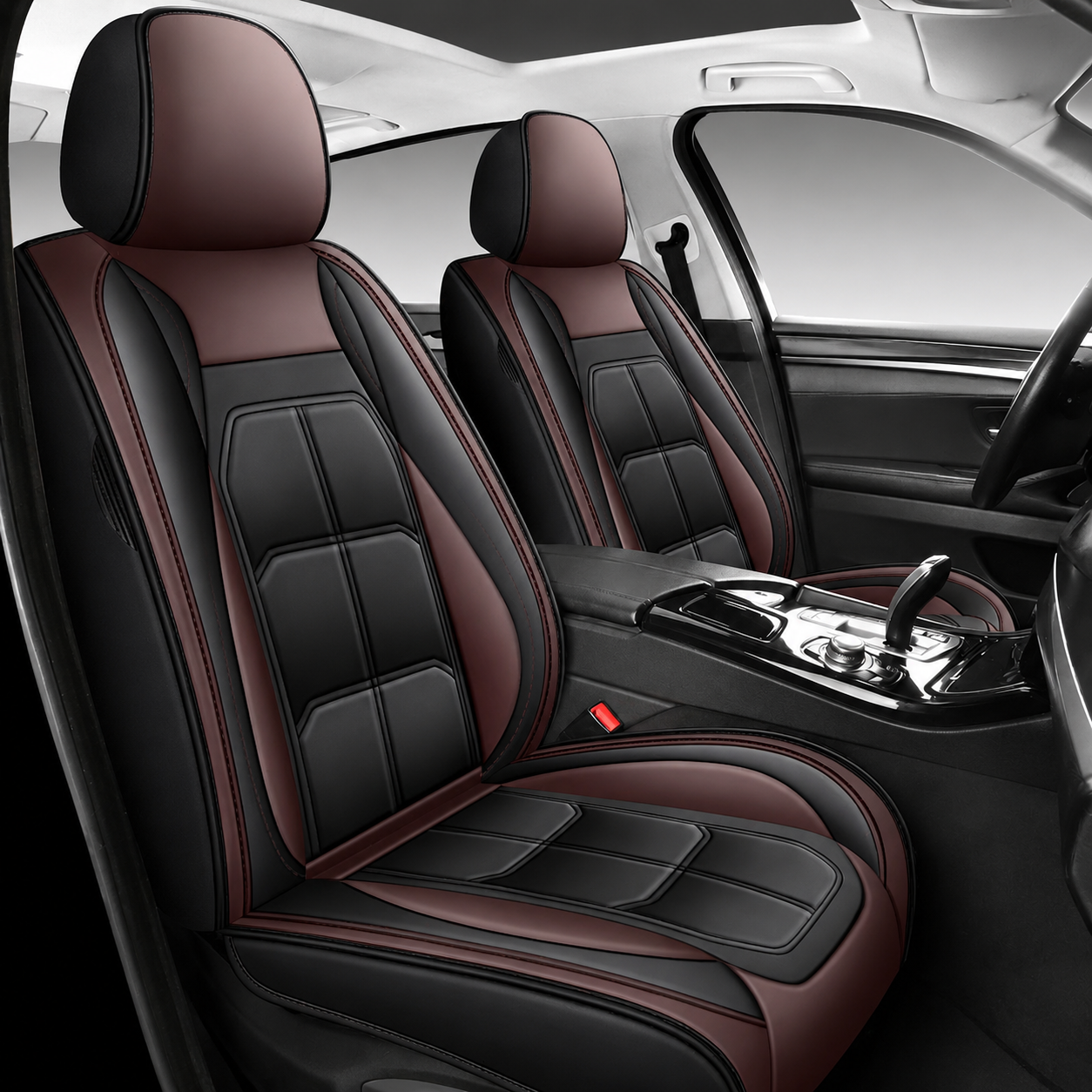 Universal Fit Automotive PU Leather Seat Cover Set