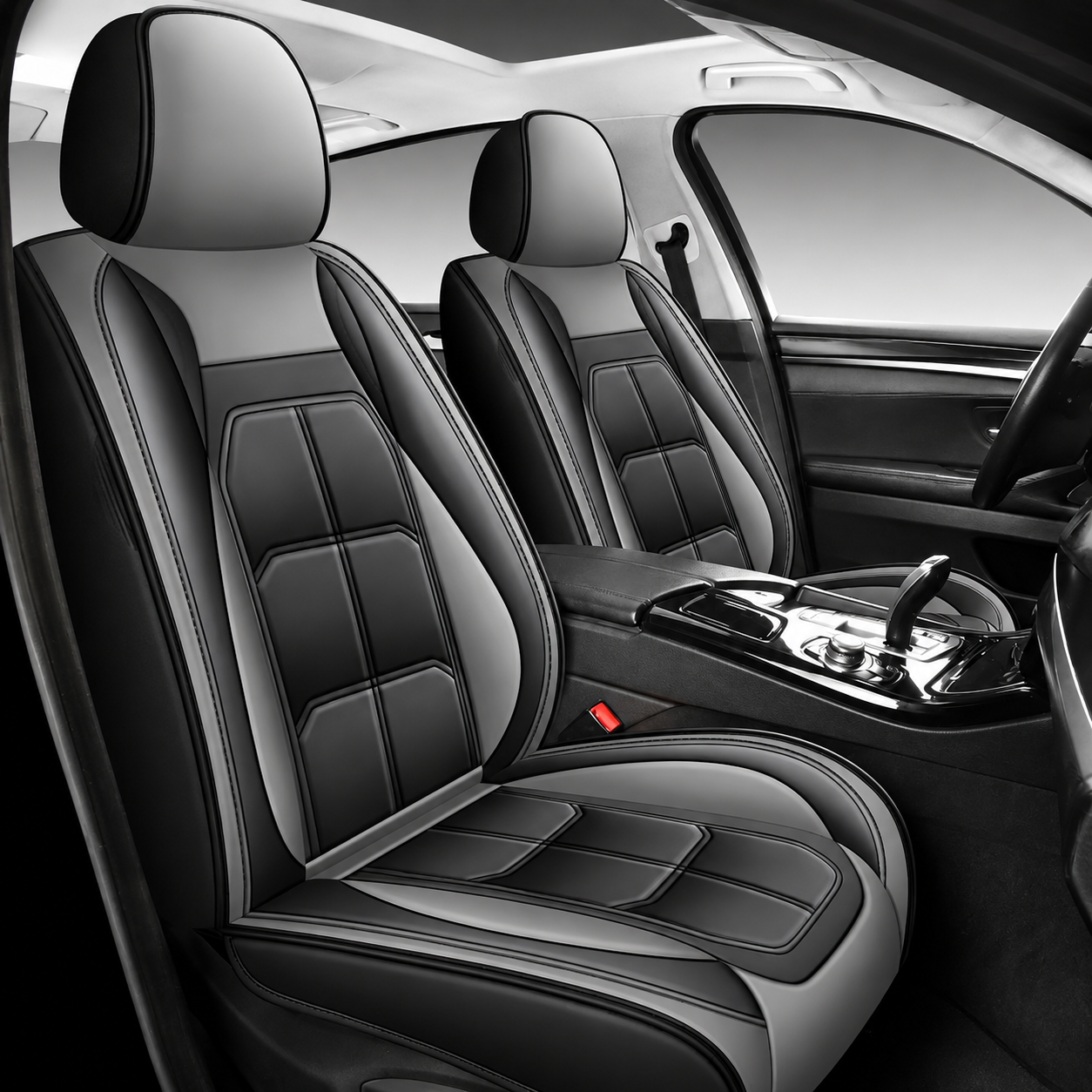 Universal Fit Automotive PU Leather Seat Cover Set
