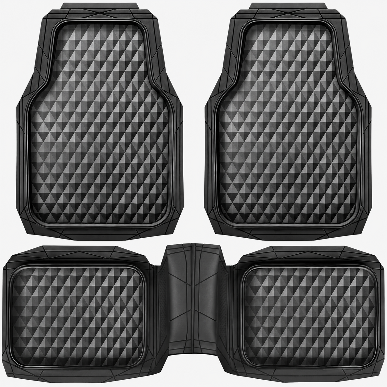 4 Pieces Heavy Duty Rubber Car Floor Mats