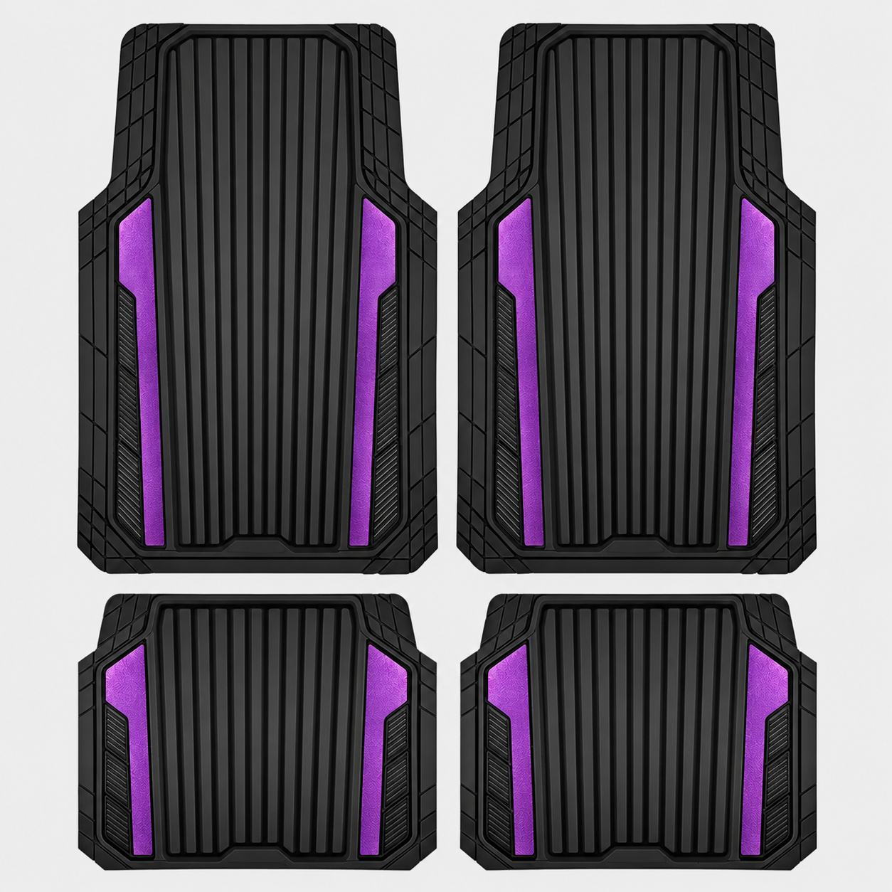 4 Pieces Heavy Duty Rubber Car Floor Mats