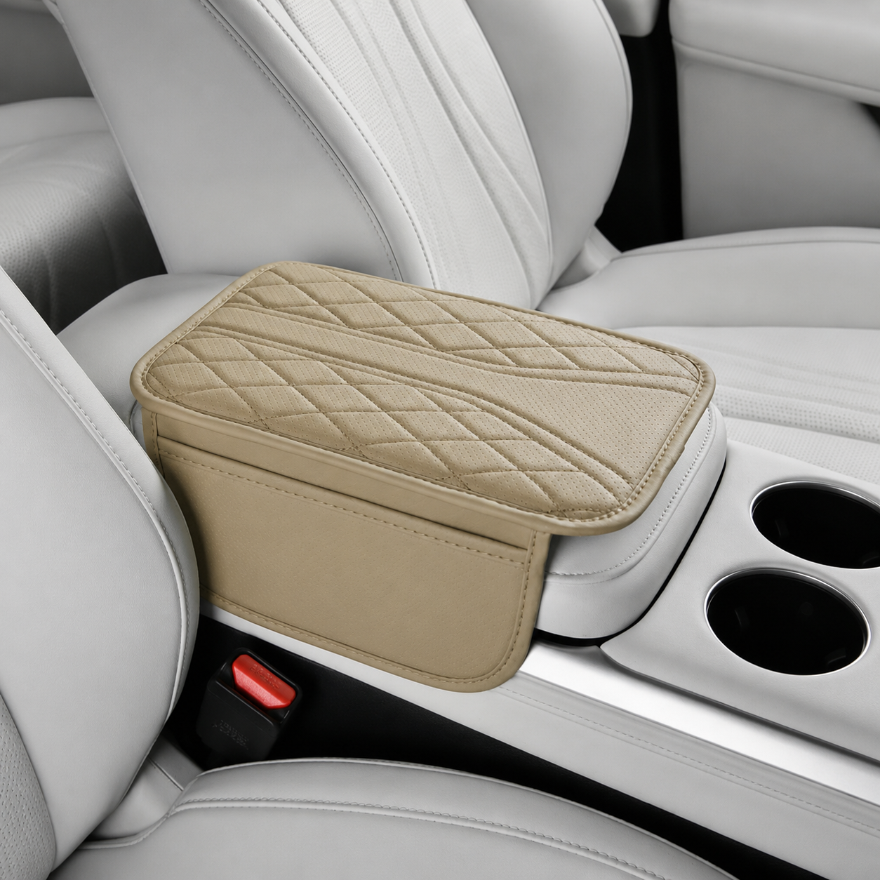 Car Center Console Cover With Storage Pockets