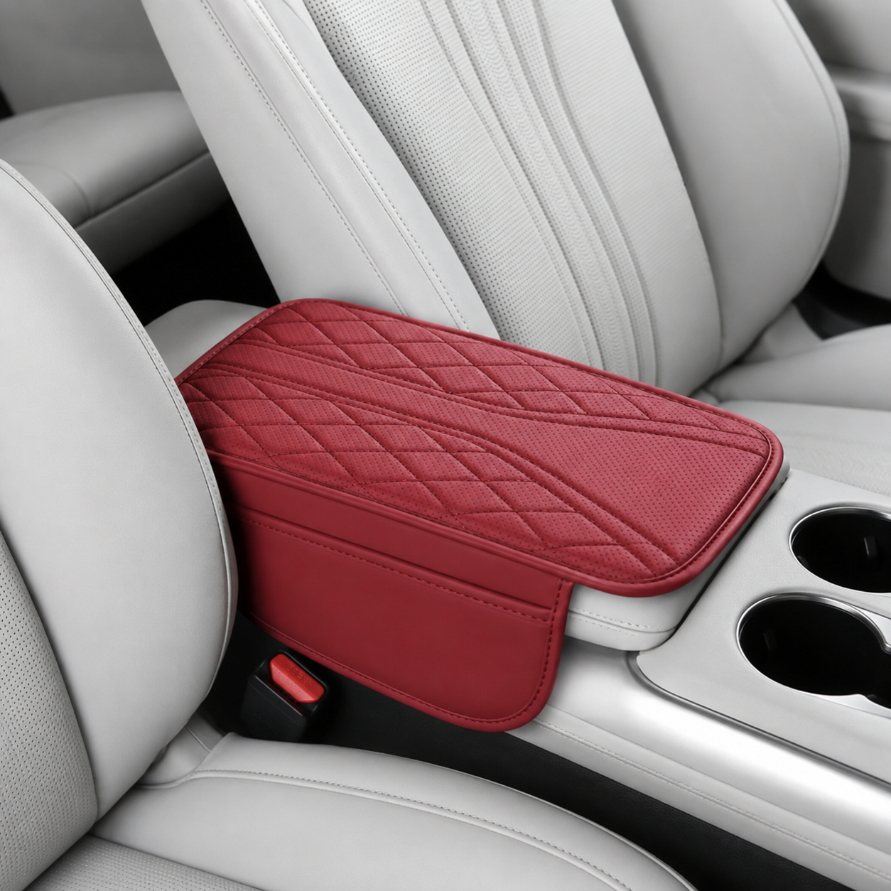 Car Center Console Cover With Storage Pockets