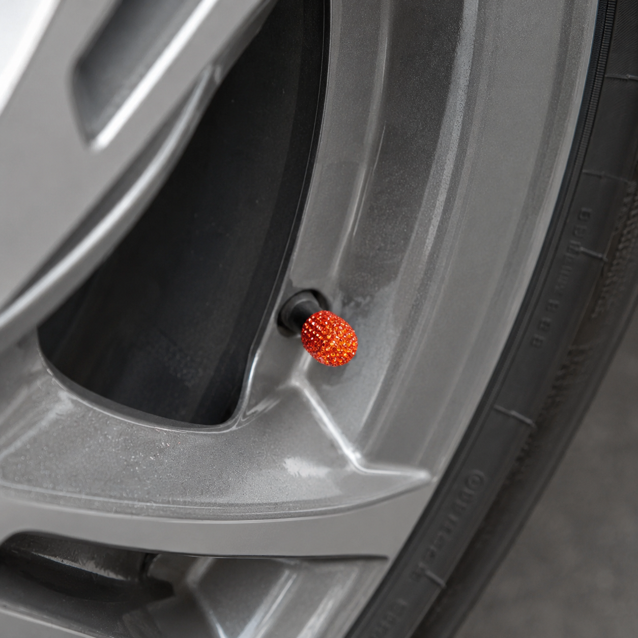 4 Pieces Creative Diamond Studded Tire Valve Caps For Cars