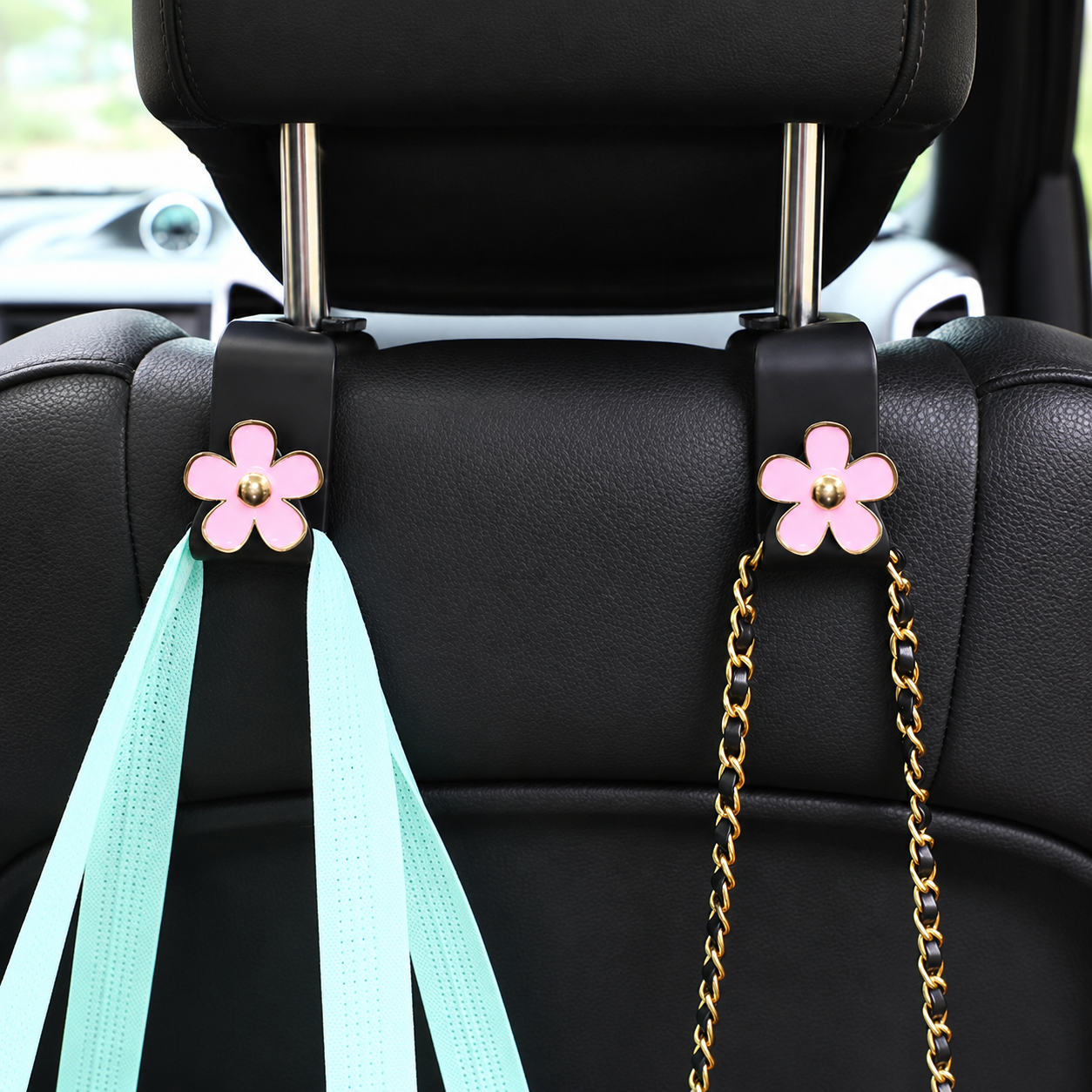 2 Piece Car Flower Seat Back Hooks