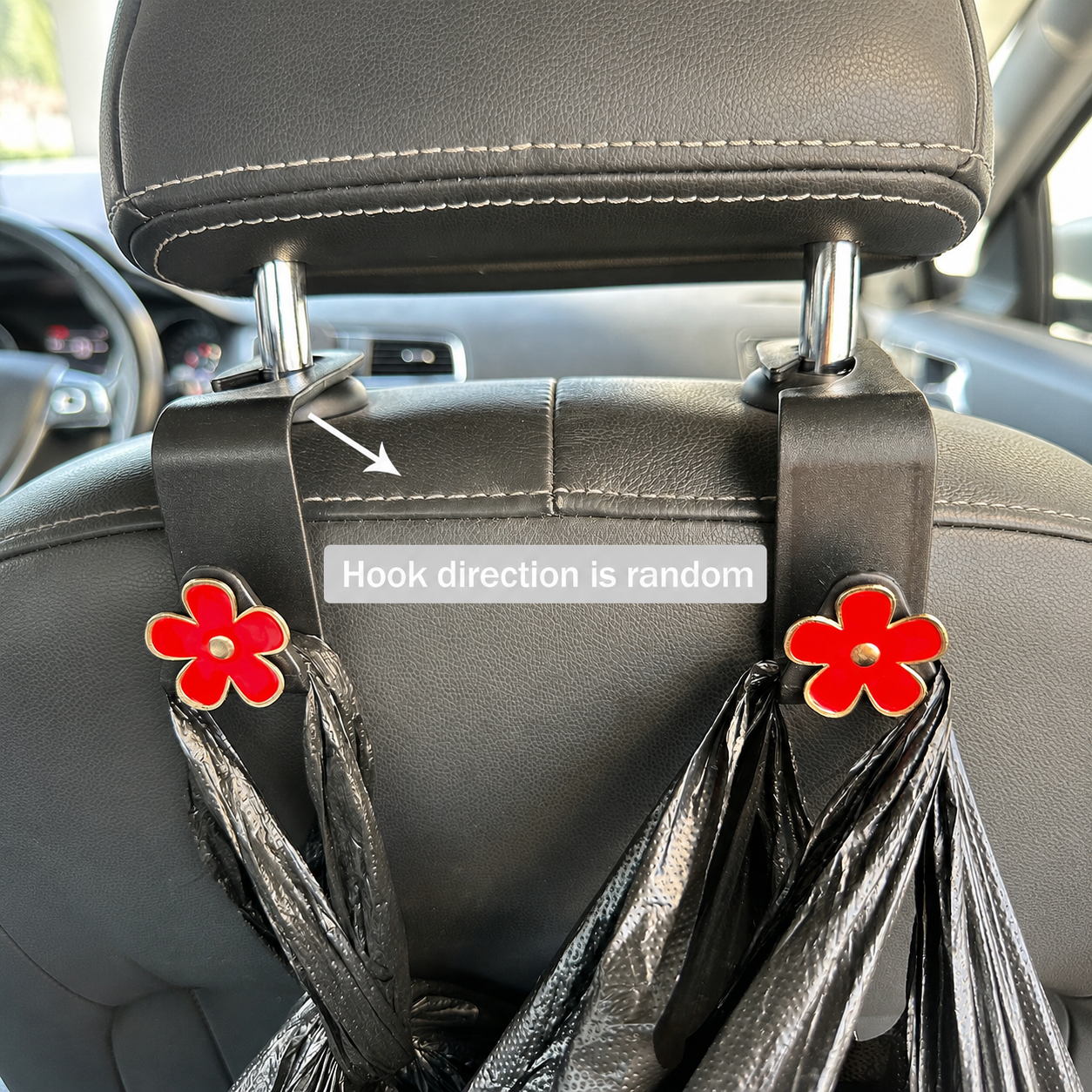 2 Piece Car Flower Seat Back Hooks