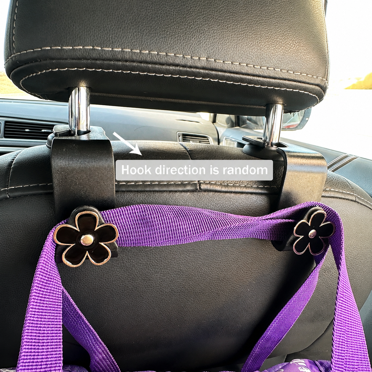 2 Piece Car Flower Seat Back Hooks