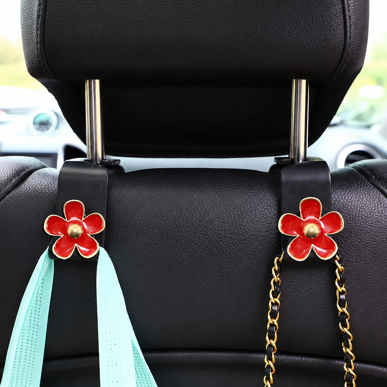 2 Piece Car Flower Seat Back Hooks