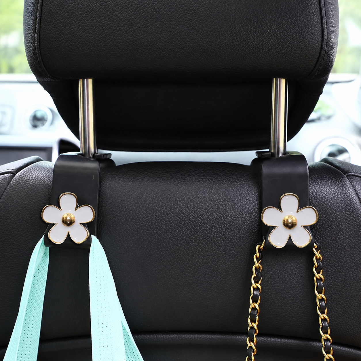 2 Piece Car Flower Seat Back Hooks