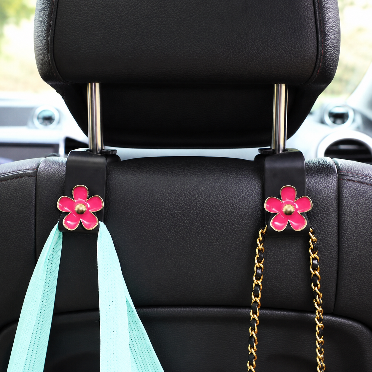 2 Piece Car Flower Seat Back Hooks