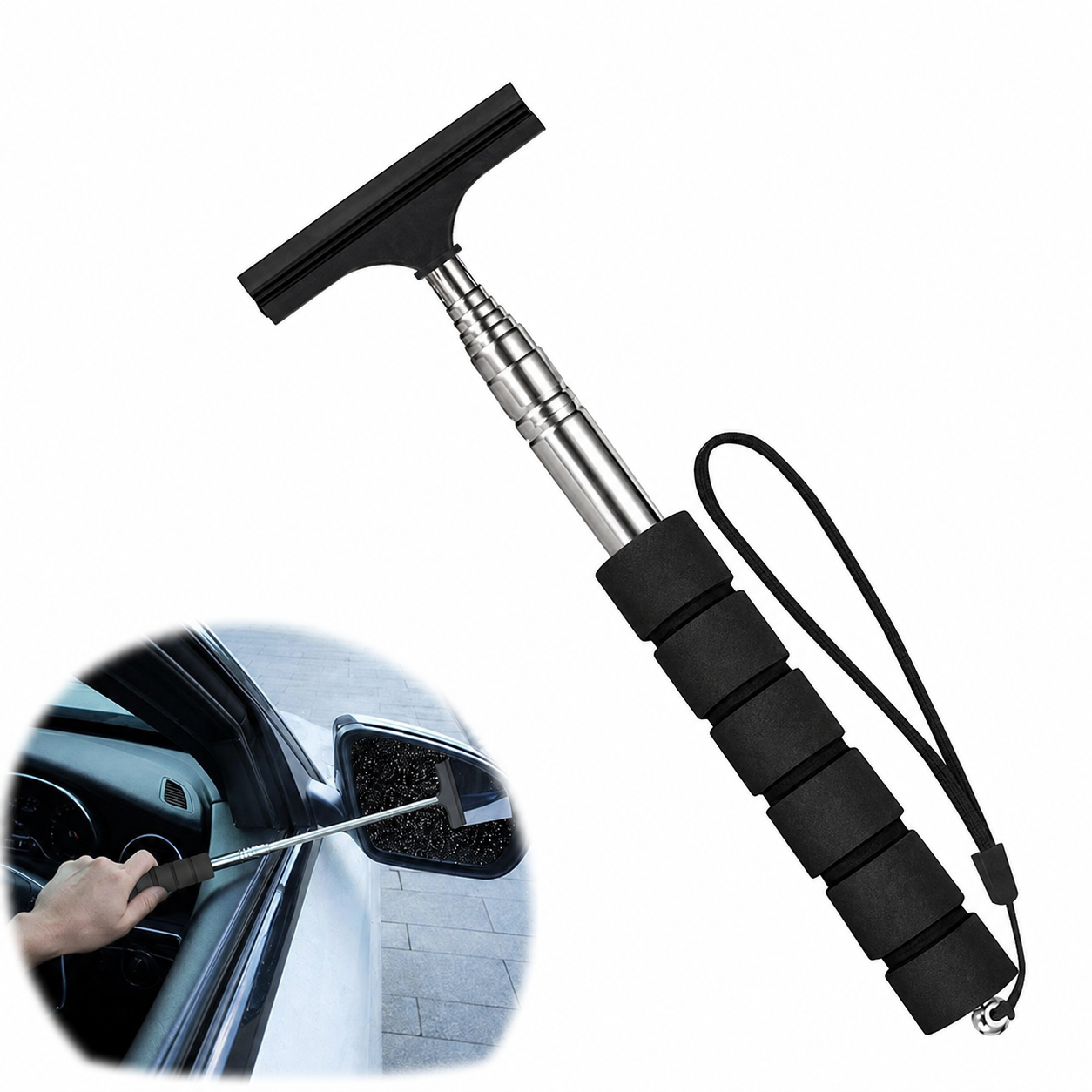 Multi Function Car Rearview Mirror Glass Cleaner