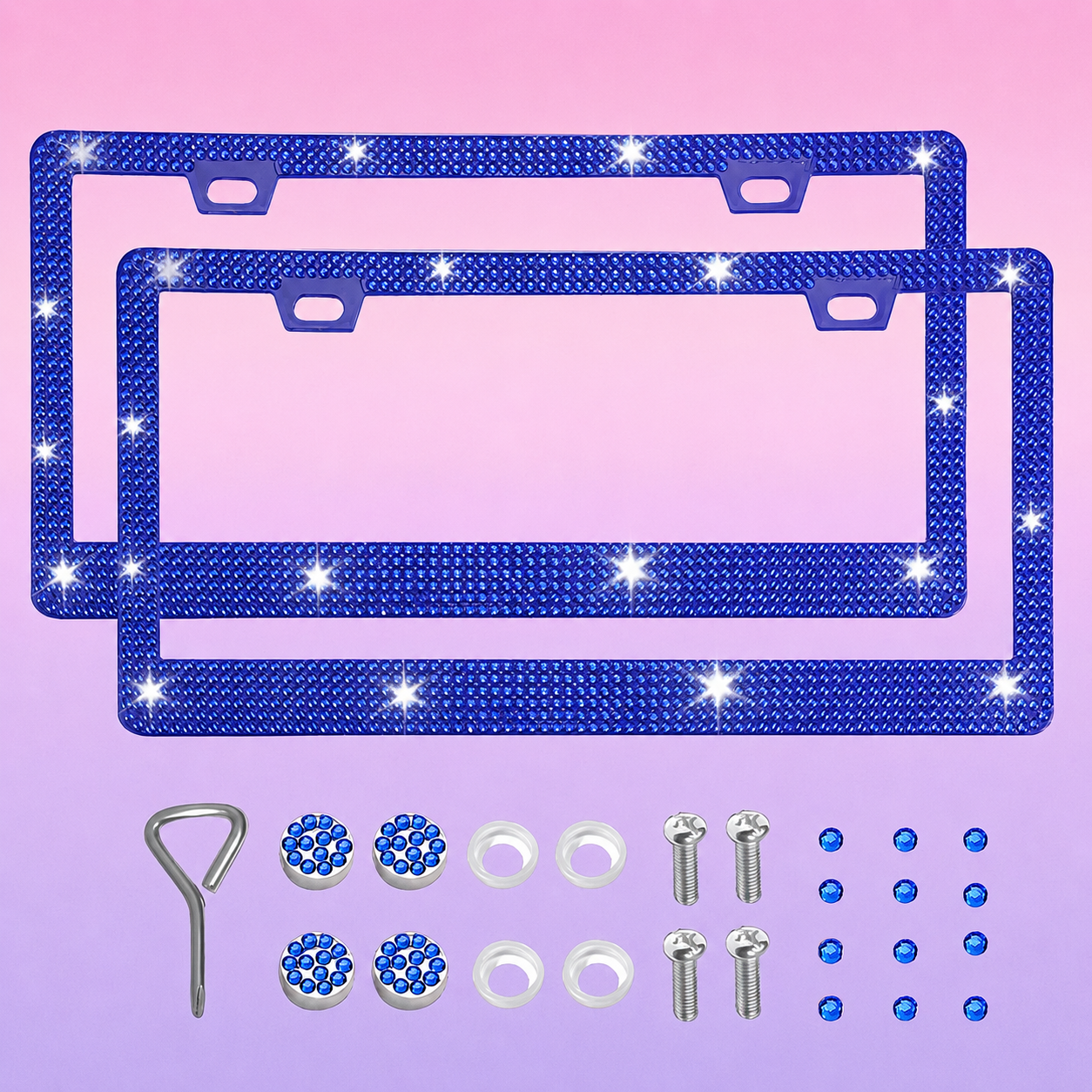 Pearlescent Decorative License Plate Frame For Women