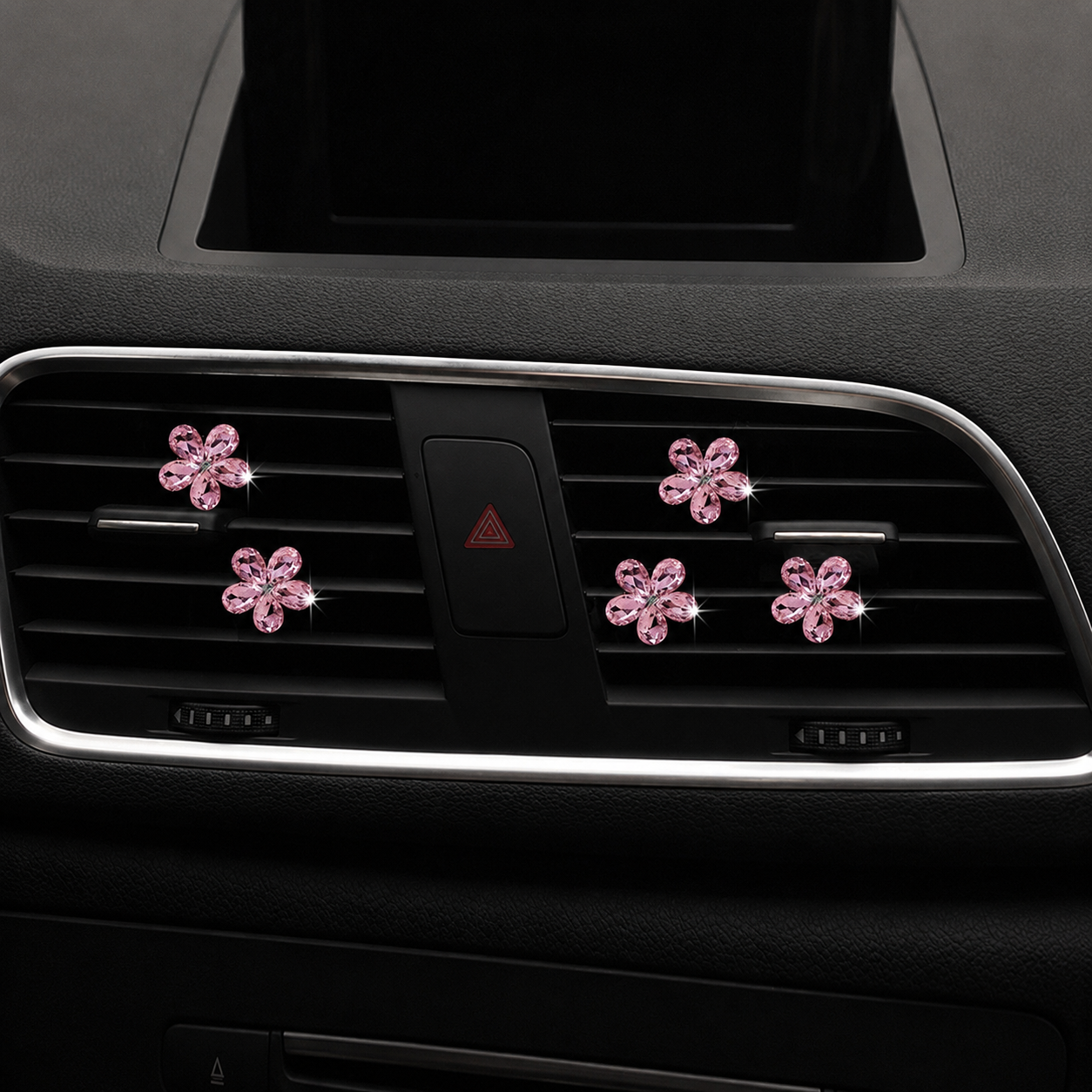5 Piece Crystal Car Air Vent Fragrance Clip Set