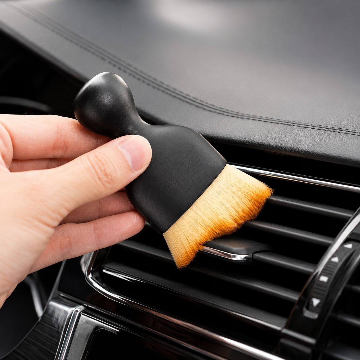 Car Interior Cleaning Brush For Dashboard Air Vents And Leather