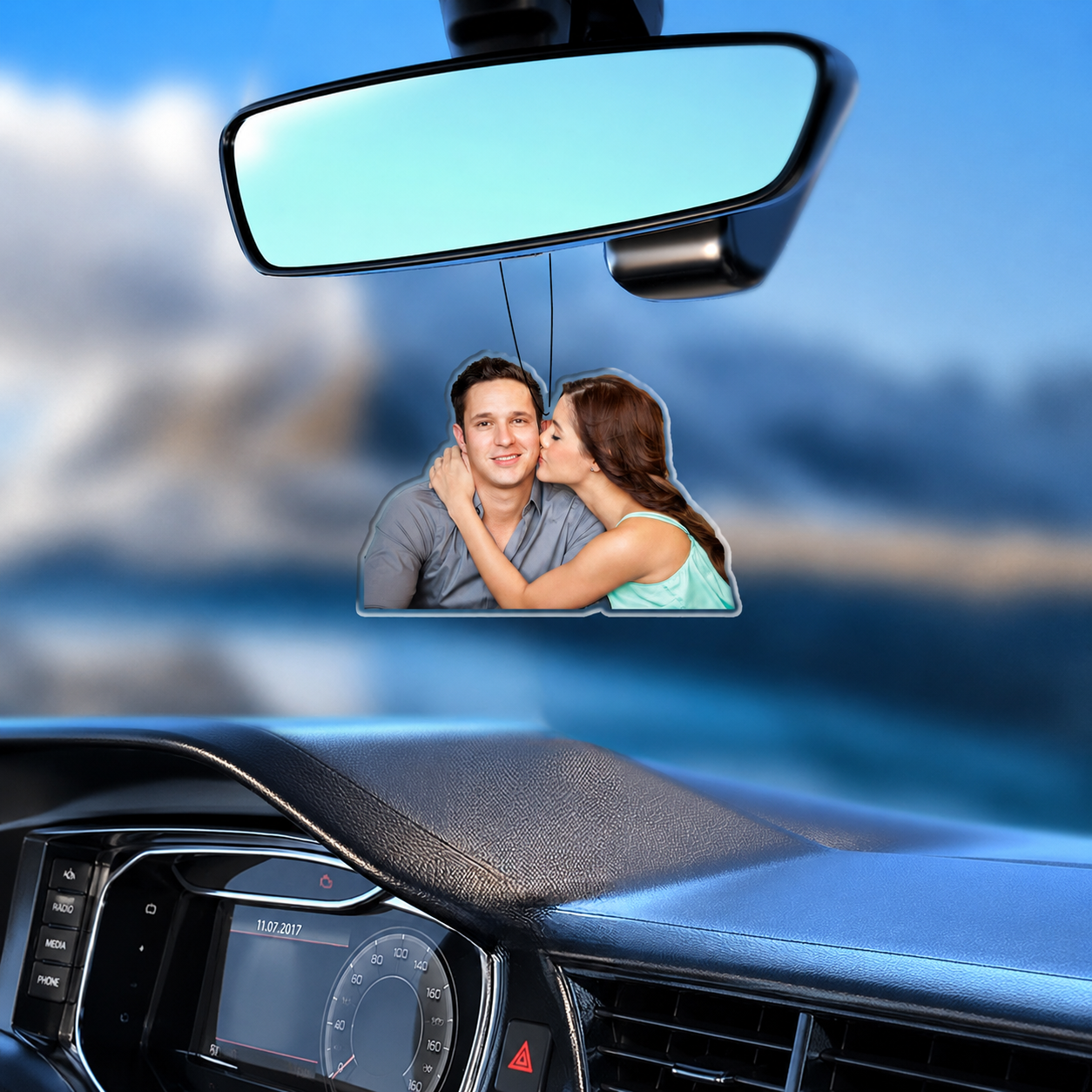 Custom Acrylic Picture Car Pendants With Photos